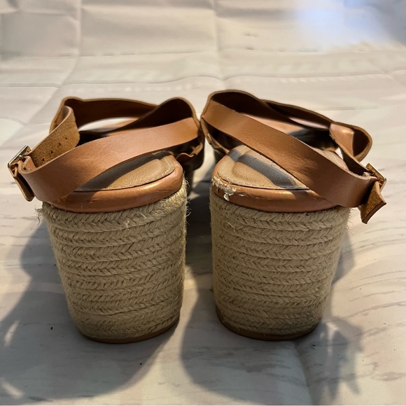 Tan Espadrille Platform Sandals / Wedge Heels, Very Slight Heel, Torrid Size 11W - Picture 6 of 10